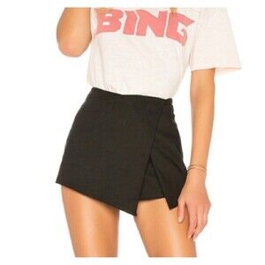 Revolve Blaque Label Skort Shorts/Skirt Black Mini Dressy Chic Sexy Minimalist